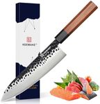 KEEMMAKE Chef Knife 8 inch, Japanese Kitchen Knives Professional with 440C Stainless Steel Blade and Octagon Wood Handle Chef Gyuto Knife
