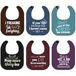 6 Pcs Funny Adult Bibs for Eating W