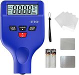 Paint Thickness Gauge, Handheld Paint Coating Thickness Gauge Meter Backlit LCD, Paint Micron Thickness Tester, Um/Mil, ET-360 Automatic Magnetic Detection Probe Fe/Zn/Nfe for Used Car GOLDCHAMP