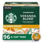 Starbucks Veranda Blend Blonde Light Roast Single Cup Coffee for Keurig Brewers, 4 Boxes of 24 (96 Total K-Cup pods)