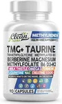 Clean Nutraceuticals TMG Taurine Supplement - Methylated Multivitamin with B6 Vitamins, B12, D3 K2, Magnesium Methylfolate Milk Thistle Omega 3 Turmeric NAC L Carnitine Creatine COQ10 & More, 90 Ct