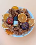 Fall Potpourri Bowl Filler with Mini Pumpkin, Cinnamon Stick, Dried Orange Slices, Pine Cone-Perfect for Farmhouse Harvest Christmas Thanksgiving Autumn Halloween Fall Scents Potpourri