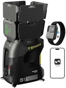 TENNIIX Basic Tennis Ball Machine, 18.7LB Portable Tennis Robot, 4H Runtime & 100+ Ball Capacity, Smart App & Voice Control, Multi-Training Mode, LED Display, 75MPH, Ideal for Beginners & Pro, Black