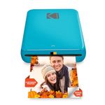 KODAK Step Instant Smartphone Photo Printer - Portable Mini Color Wireless Mobile Printer - Zink 2x3 Inch Sticky-Back Photos - Bluetooth Compatible with iOS & Android Devices - Fun Editing App - Blue