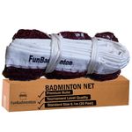 FunBadmenton Elite Badminton Net, Official Size, Nylon Badminton Net for Indoor & Outdoor Court, Tournament, Practice & Training Use, Professional Shuttle Net for Players & Clubs