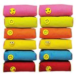 ShubhKraft Polyester Birthday Return Gift In Bulk For Kids/Zip Closure Smiley Stationery Pouch/Pencil Box For Girls (Pack Of 12, Multicolor)