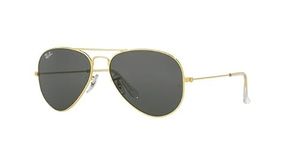 RB-3025 RybanUnisex Aviator 100% UV Protected Pilot Sunglasses - 0RB3025W087958 (Black Lens/Gold Frame, 55)