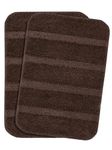 SARAL HOME EASY LIVING Saral Home Brown Soft Microfiber Anti Slip Set of 2 Bathmat(35X50 Cm), Large Rectangle