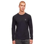 BOSS Mens Tacks Logo-Patch T-Shirt in Cotton Jersey Black