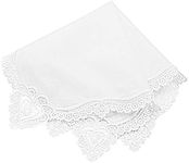 Milesky White Wedding Handkerchief 