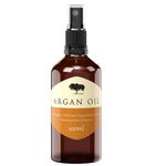 Truly Moroccan Pure Organic Argan Oil 100ml – Cold Pressed 100% Pure Argan Oil for Hair, Face, Body & Skin. Sourced and Bottled in Morocco (Pump Dispenser)