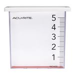 AcuRite Waterfall Rain Gauge with 5-inch Rainfall Capacity (00858W), Clear