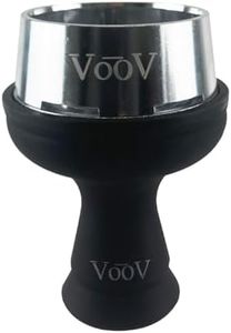 VooV Hookah Bowl Set - With Wind Guard - For Smoking Shisha - Easy Replace - Fast Charcoal Cleaning (Black)