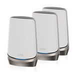 NETGEAR Orbi WiFi 6E Mesh System (RBKE963) – Quad-Band WiFi 6E Router with 2 Satellites | Coverage up to 7,500 sq. ft, 200 Devices | Ultra-Fast Speeds up to 10.8Gbps (AXE11000) | Simple Set Up