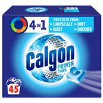 Calgon 4-in-1 Washing Machine Cleaner and Water Softener Tablets, Removes Limescale & Odours, Deep Clean, Units: 45 Tablets, Size: L Pack (Packaging May Vary)