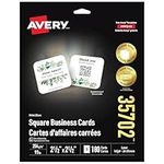 Avery 2.5” x 2.5” Square Business Cards Rounded Corners, Custom Print Matte Square Cards with Sure Feed Technology, Inkjet/Laser Printable Cards, Two-Sided Clean Edge Paper Cards, 180 Cards (35702)