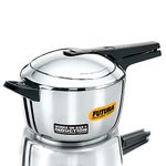 Hawkins Futura 5.5 Litre Inner Lid Pressure Cooker, Stainless Steel Cooker, Induction Cooker, Pan Cooker, Silver (FSS55)