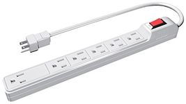 Stanley 30006 6 Outlet White All Purpose Power Strip by Stanley Electrical