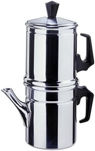 Ilsa Aluminum Neapolitan 1 Cup Moka Coffee Pots and Seals, Silver