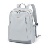 Women Laptop Backpack Stylish College Work Bag Travel Business Backpacks Fits 14 Inch Notebook (Pale Grey)