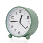 Lamisola Analog Alarm Clock with Night Light,Snooze, Keep Up On time Bedside Clock Green