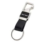 Tempt - Personalized Keychain with Name, Personalised Leather Metal Opener Key chain for Bike Office Home, Silver Keyring, Customized Opener Keychain Gift for Men, Birthday Gifts for Father