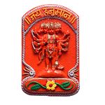 B ASH ARTS Resin Shree Panchmukhi Hanuman Wall Hanging, Size 7.5 inches, Multicolour, Code PH-A