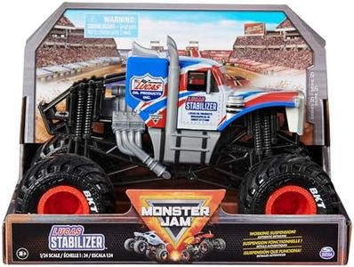 Monster Jam, Official Lucas Stabilizer Monster Truck, Collector Die-Cast Vehicle, 1:24 Scale, Kids’ Toys for Boys and Girls Aged 3 and up