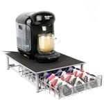 60 Coffee Pod Holder Grey | Tassimo Pod Compatible | Coffee Machine Stand | Pod Drawer Dispenser | Kitchen Storage | M&W