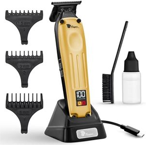 Fagaci Hair Trimmer for Men, Zero Gap Cordless Beard Trimmer, T Blade Liner