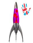 Violet Red Lava Lamp - The Original Mathmos Telstar Rocket