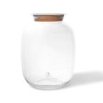 Terrarium Glass Jar with Cork Lid for Plants H: 32 cm, Glass Planter Pot, Closed Terrarium, Office Home Decoration