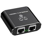 VEDINDUST Ethernet Splitter 1 to 2 1000Mbps Ethernet Switch 2 Port Gigabit Network Switch Network Splitter with Type-C Power Cable for Computer, Hub, Switch, Router, ADSL, Set-Top Box, Digital TV, Etc