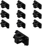 LEONLITE 10-Pack H Track End Cap, H Type Single Circuit 3-Wire Track Lighting End Stop, UL Listed, Flame Retardant Material, for H Track System, 5 Years Warranty, Black