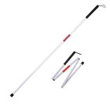 TULIMED - Lightweight - 4 Sections Aluminum Folding Walking Cane for The Blind or Visually Impaired Blind Cane Folds in 4