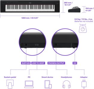 Yamaha NP-35 Digital Keyboard – 76-Key Portable Piano
