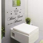 LYOMAN® The Best House in the Quotes Wall Decal water proof Bathroom wall stickers home decorations wall decals bathroom toilet stickers Black