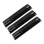 WELL GRILL 3-Pack Universal Adjustable Porcelain Steel Heat Plate Shield, Heat Tent, Flavorizer Bar, Burner Cover, Flame Tamer for Gas Grill, Extends from 30.5CM to 53.3CM L