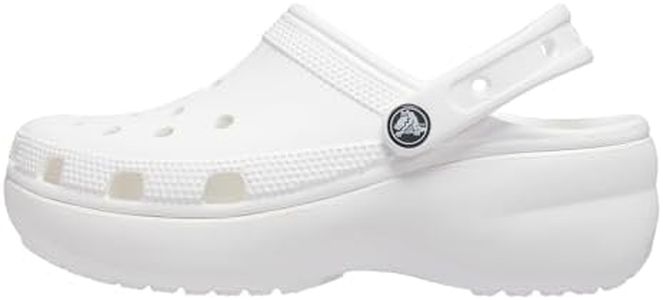 Crocs Women's Classic Platform Clog, White, 11