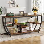 Tribesigns 70.9 Inch Long Sofa Table with Shelves, Rustic Console Table with Storage, Industrial Entryway Table TV Stand, Behind Couch Table Accent Tables for Living Room, Hallway, Foyer