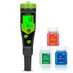 YINMIK Digital pH Meter 4 in 1 pH Pen EC TDS Tester for Water Hydroponics pH and EC Conductivity PPM Water Tester with ATC for Nutrients Growing Indoor Garden Home Brewing Pool Aquarium Drinking Water