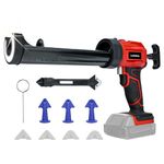Cordless Caulking Gun for Milwaukee 18V Max Battery, 10 Oz/300ml Electric Silicone Gun,with LED Light,4 Adjustable Speed for Filling, Sealing, Repair