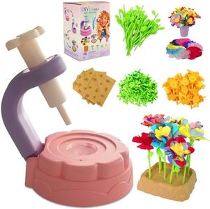 DIY Fabric Flower Bouquet Toy Set | Children's Handmade Materials Pack (Ages 3-9) | STEM Education Art Toy | Festival Creative Gift