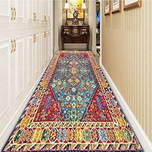 Vintage Hallway Runner Rug 100cm 1.5m 2m 250cm 300cm 4m 5m 6m Carpet Runner Rugs for Hall Kitchen Indoor Balcony or Stairs, Washable Non - Slip Floor Area Rugs (Size : 2ft×13.1ft/60×400cm)