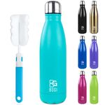 BOGI 17oz Insulated Water Bottle Double Wall Vacuum Stainless Steel Water Bottles, Leak Proof Metal Sports Water Bottle Keeps Drink Hot and Cold - Perfect for Outdoor Sports Camping Biking (Mint)