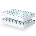 Biloban Baby Crib Sheet 2 Pack (28 x 52in), Ultra Soft Crib Sheets Fitted for Standard Crib Mattress, Crib Sheet Set for Boys or Girls, Machine Washable, Microfiber, Fish