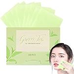 100 Sheets Oil Control Blotting Papers, Green Tea Oil Absorbing Tissues Paper Soft Face Oil Blotting Paper for Absorbency-Removal of Facial Oil, Sebum & Grease (6 cm x 9 cm)