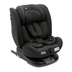 Chicco Unico Evo Car Seat 0 Months- Approx. 12 Years (40 Cm to 150 Cm Tall) New Born/Baby/Toddler/Kid (Boy,Girl), (Isofix), 360 Degree 5 Reclining Positions, Extendable Headrest (Black)