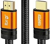 4K HDMI Cable 4M HDMI Lead - Ultra High-Speed 18Gbps HDMI 2.0b Cord 4K@60Hz Support Fire TV, Ethernet, Audio Return, Video UHD 2160p, HD 1080p, 3D, Xbox PlayStation PS3 PS4 PC - IBRA ORANGE