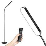 Totofac LED Floor Lamp,1200LM Floor Lamps with 4 Color Temperature and Stepless Dimmer, Remote and Touch Control Standing Lamp with Adjustable Gooseneck for Living Room